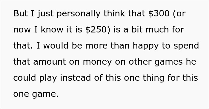 Mom Asks: "[Am I The Jerk] For Refusing To Buy My Son A Cosmetic In A Video Game For $300?"