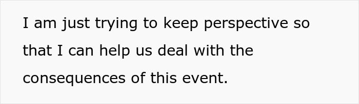 Text about keeping perspective in dealing with a hotel smoke incident.