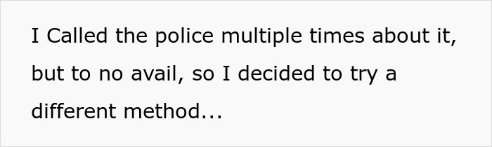 Text from an online article describing a woman's frustration with police over illegal parking.