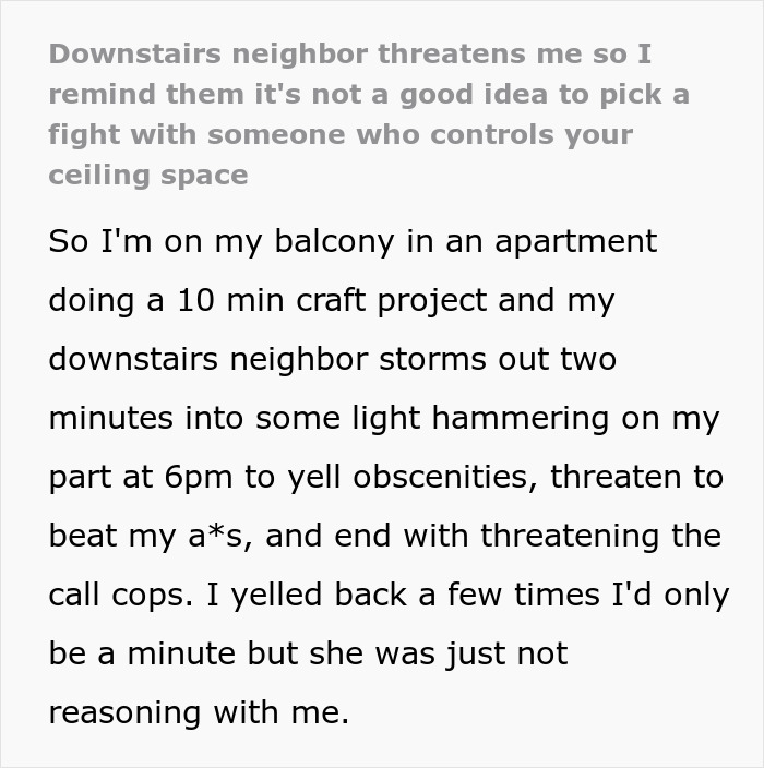 Woman Threatens To Get Violent On Neighbor, Gets Served Petty Revenge Instead