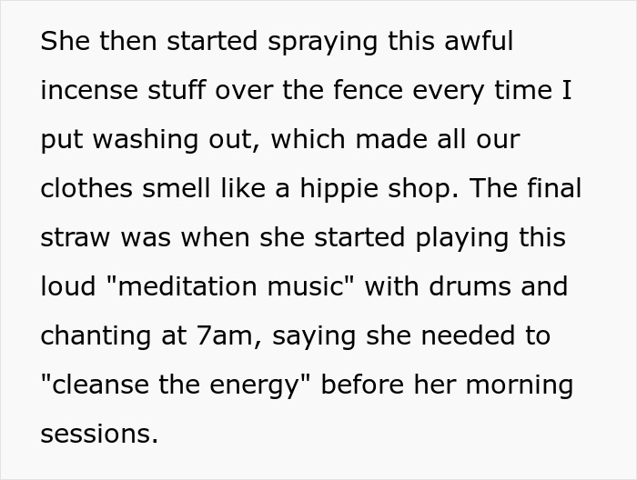 "Can't Align Their Chakras": Woman Stands Her Ground Against "Hippie" Neighbor’s Demands