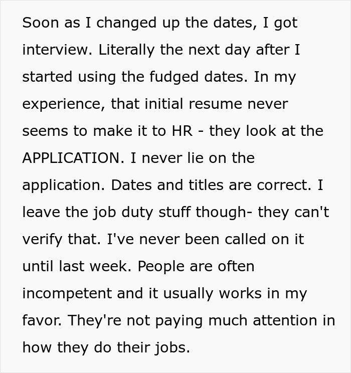 Background Check Exposes Applicant’s Lies: “I've Never Been Called On It”