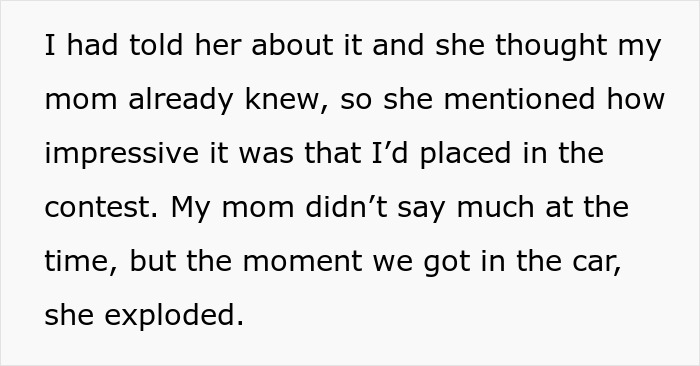 Mom Disappointed Daughter Thinks Winning Cooking Contest Is An Achievement