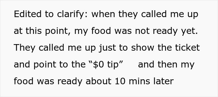 Staff Shames Customer Over $0 Tip, Cold Food Sends A Chilling Message 10Min Later