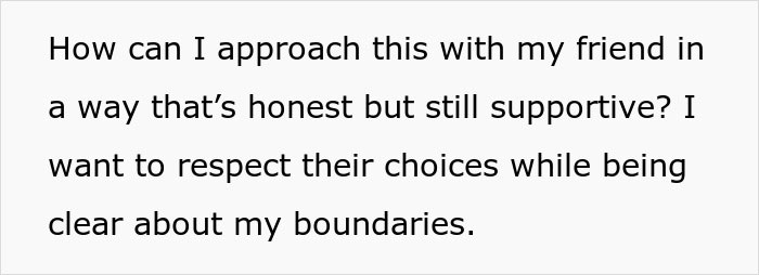 Text discussing groomsman struggles with affording a destination wedding while wanting to be honest and supportive.