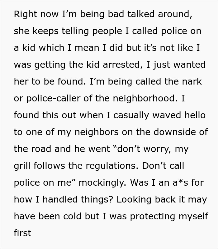 Guy Wonders If He’s A Jerk For Not Taking In His Neighbor’s Kid And Calling The Police Instead