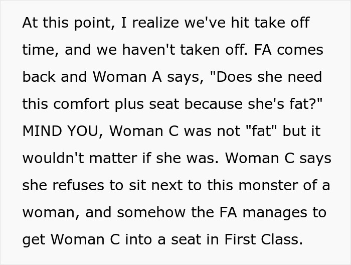 Woman Pays For Premium Seat On Long Flight, Verbally Abused By Two Ladies When She Refuses To Move