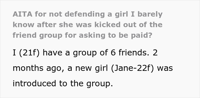 New Girl Gets Kicked Out Of Friend Group After She Demands Money For Trading Services