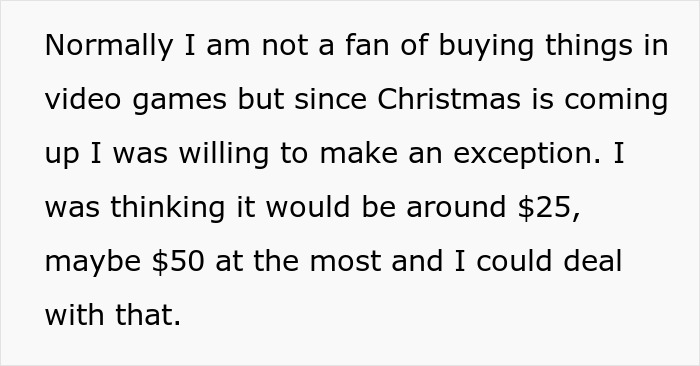 Mom Asks: "[Am I The Jerk] For Refusing To Buy My Son A Cosmetic In A Video Game For $300?"