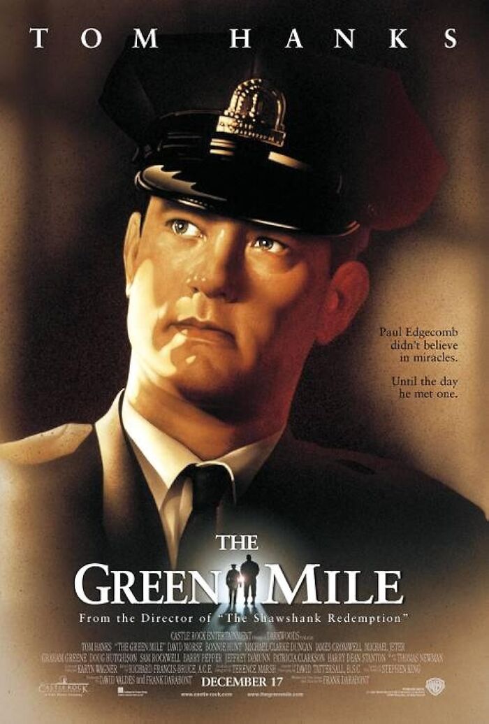 Movie poster for "The Green Mile" with an officer prominently featured.