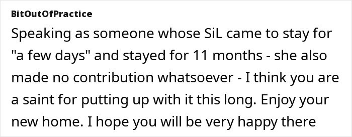 Deadbeat Freeloader BIL Comes For A Visit That Never Ends, Frustrated Woman Dumps BF, Moves Out