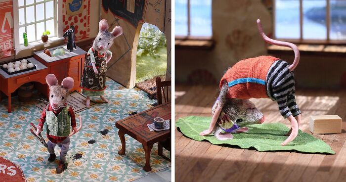 30 Charming And Detailed Miniature Worlds From Maggie Rudy’s Mouseland