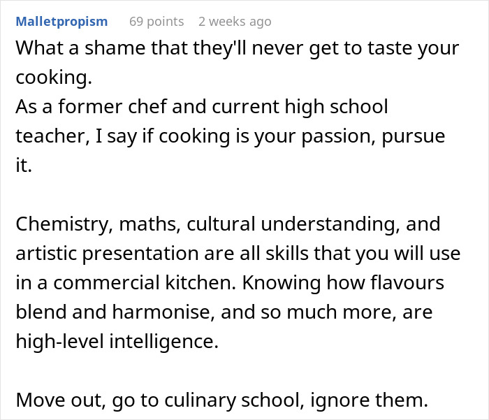 Mom Disappointed Daughter Thinks Winning Cooking Contest Is An Achievement