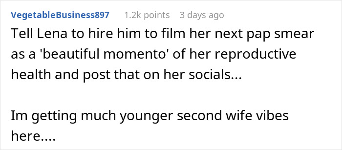 Reddit comment about a father's girlfriend's gift described as creepy and invasive.