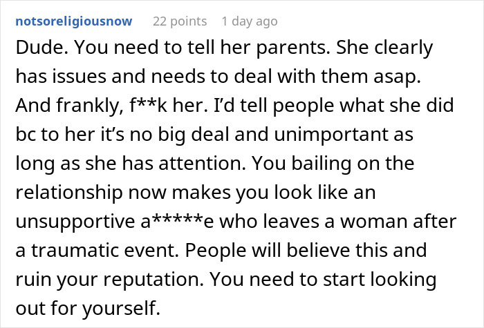 Text post discussing girlfriend-baby-drama, advising communication with her parents and reflecting on relationship challenges.