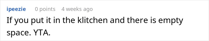 Reddit comment about awkward living situation, humorous typo included.