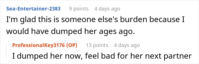 Reddit comments about a fiance demanding to sell a car, with users discussing relationship issues.