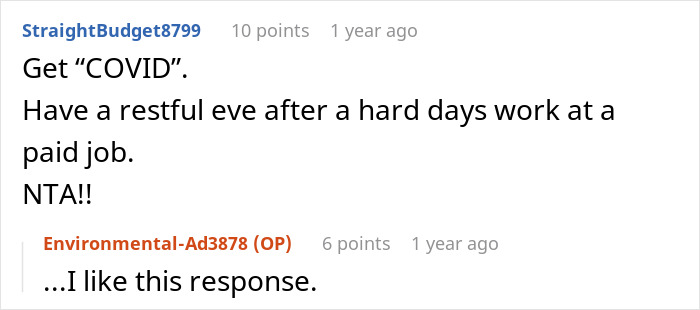 Reddit comment thread about a family\'s audacity dumping wedding chores.