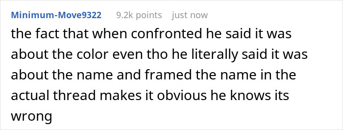 Reddit comment discussing someone's contradictory statements, shown with 9.2k upvotes.