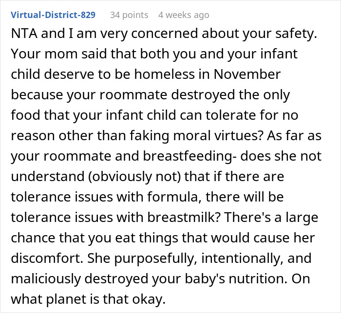 Roommate Claims Baby Formula Is "Poison," Throws All Of It In The Trash