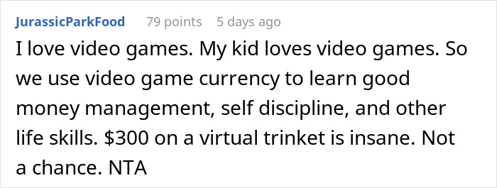 Mom Asks: "[Am I The Jerk] For Refusing To Buy My Son A Cosmetic In A Video Game For $300?"