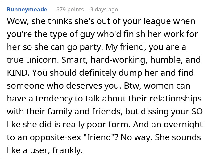 Guy Questions Relationship After Learning GF Thinks He’s 'Unambitious' And 'Out Of Her League'