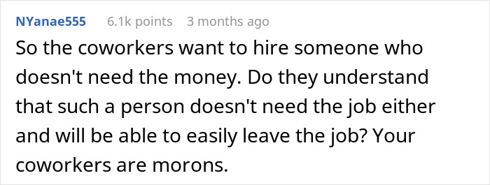 Perfect Applicant Is Rejected Just Because They're Motivated By Money: "I'm Crying"