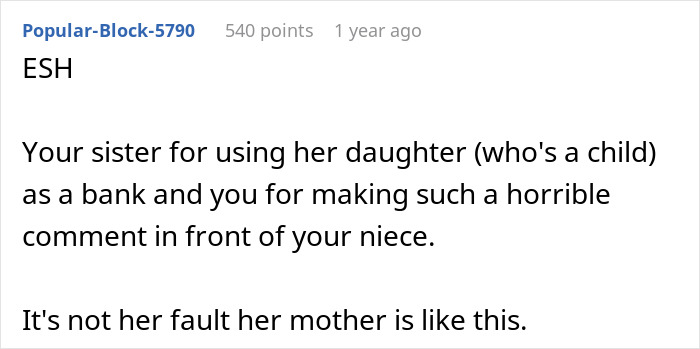 "[Am I The Jerk] For Telling My Sister That No One Cares About Her Child?"