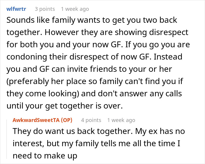 Guy Seeks Advice Online: “My Family Invited My Ex To Thanksgiving And Christmas”