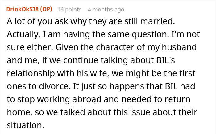 Reddit comment discussing a family's reaction to a man's abandonment for a mistress and the complexities of marriage.