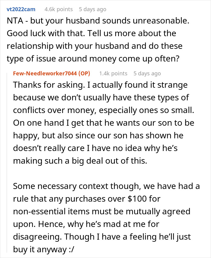 Mom Asks: "[Am I The Jerk] For Refusing To Buy My Son A Cosmetic In A Video Game For $300?"