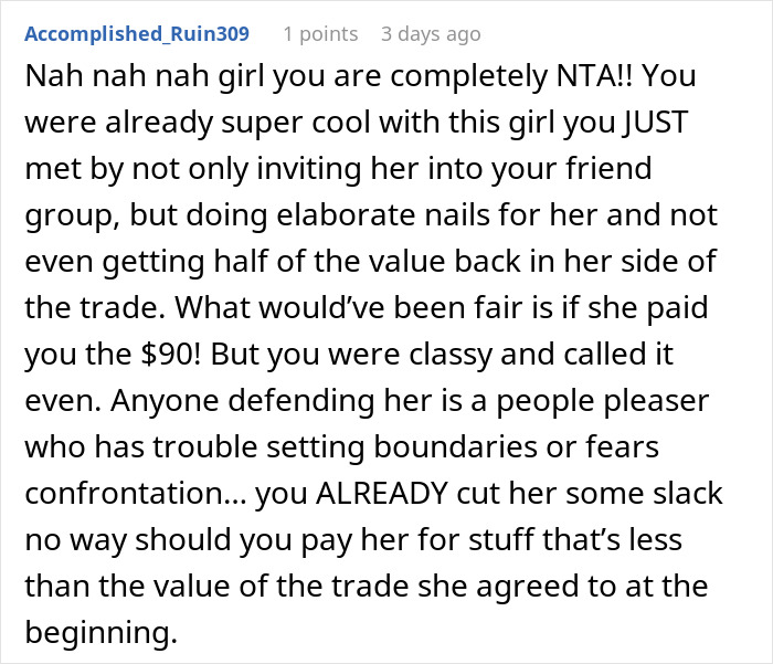 New Girl Gets Kicked Out Of Friend Group After She Demands Money For Trading Services