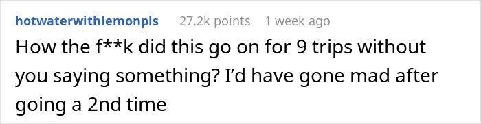 Comment expressing disbelief over a man's 9 Disney trips, suggesting Hawaii as an alternative.