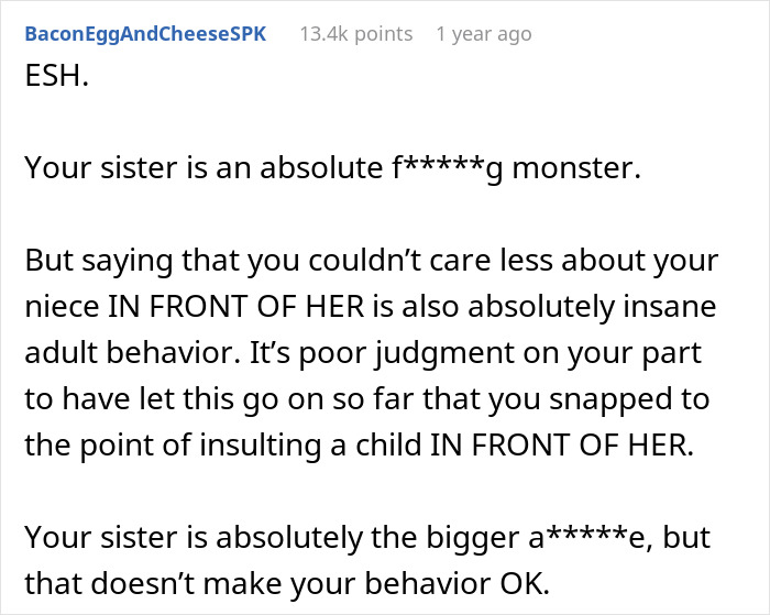 "[Am I The Jerk] For Telling My Sister That No One Cares About Her Child?"