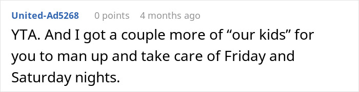 Reddit comment discussing responsibility for "our kids" and stepping up.