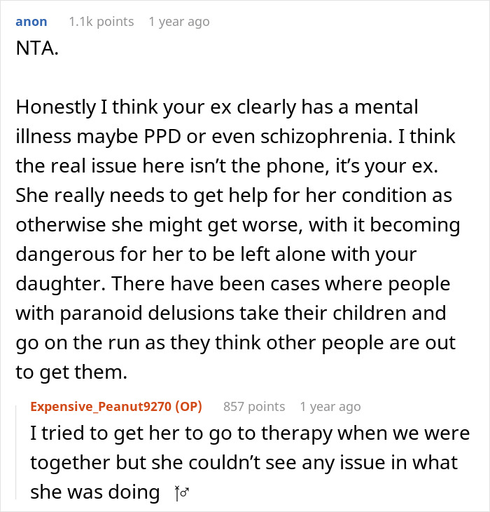 Reddit comments discussing concerns about a mom using a phone tracker on her daughter.