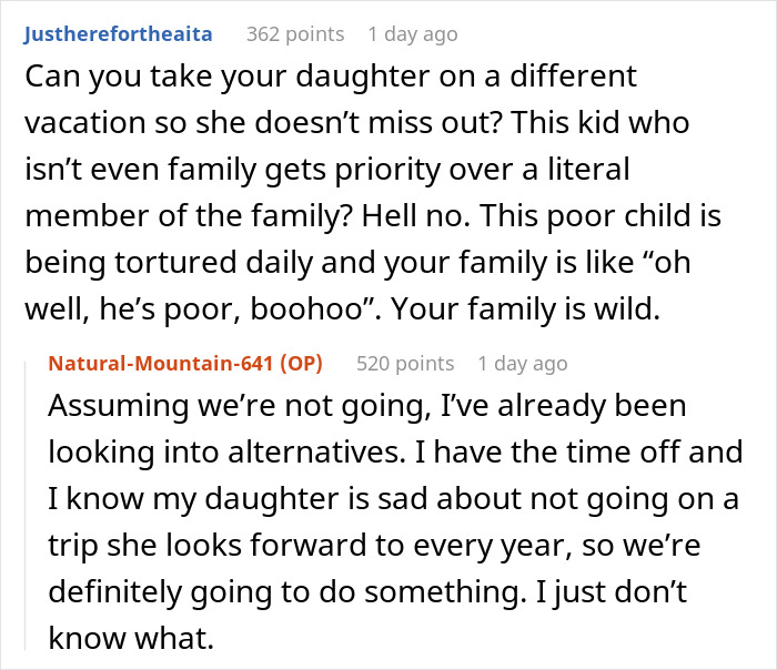 Dad And Daughter Refuse To Attend Family Trip Over One Person: "Really Need A Wake-Up Call"