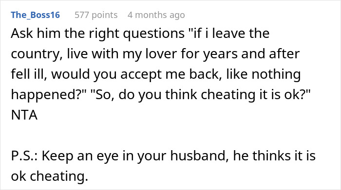 Text discussing consequences of abandonment and infidelity within marriage, highlighting a husband's actions and wife's response.