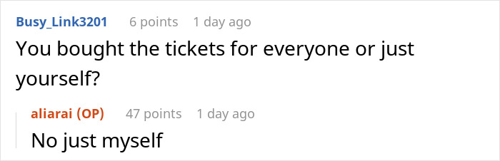 Reddit comments about canceled Japan trip plans, discussing ticket purchases.