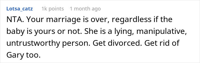 Comment on cheating wife and second chance, suggesting divorce.