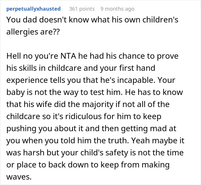 Grandpa Livid After Being Told To His Face He Won’t Babysit Kid As He’s Incompetent And Ignorant