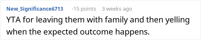 Reddit comment criticizing drama involving nephews and grandparents.