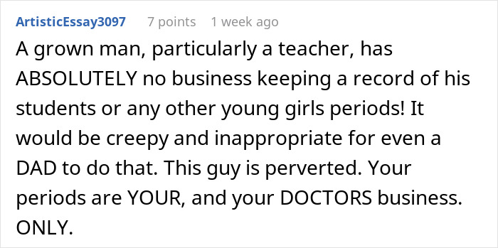 Comment on the inappropriateness of teacher clocking periods, emphasizing privacy concerns.