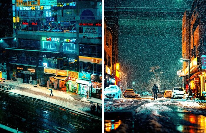 A Snowy Night In Korea