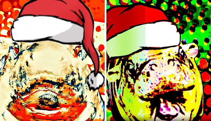 I Made A Moo Deng Inspired Pop Icon Holiday Celebration (10 Pics)