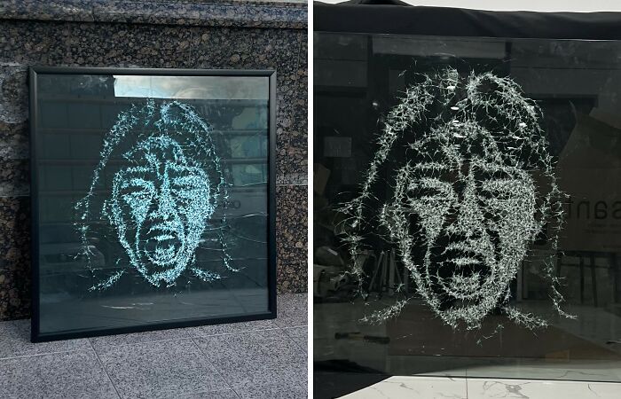 I Made Art Using Shattered Glass To Highlight Domestic Violence In My Country