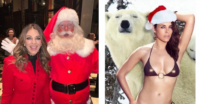 Elizabeth Hurley’s Racy Bikini Photo For Christmas Has Fans Gushing: “Mr Hurley Is A Lucky Man”