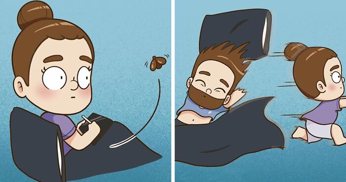 Couple Shares Their Everyday Adventures, Laughs And Love In These 38 Wholesome Comics (New Pics)