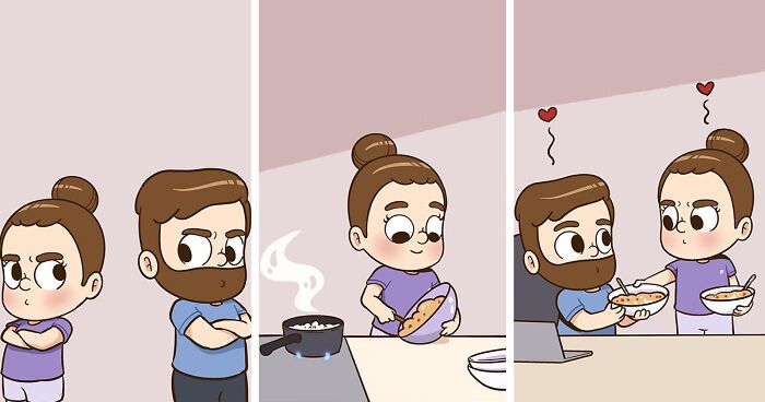 38 Relatable Comics That Illustrate Relationship Quirks, By This Artist (New Pics)