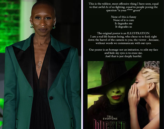 Cynthia Erivo Berates A Fan-Made 'Wicked' Poster